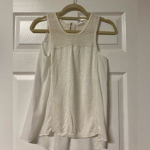 Club Monaco white mesh front tank top